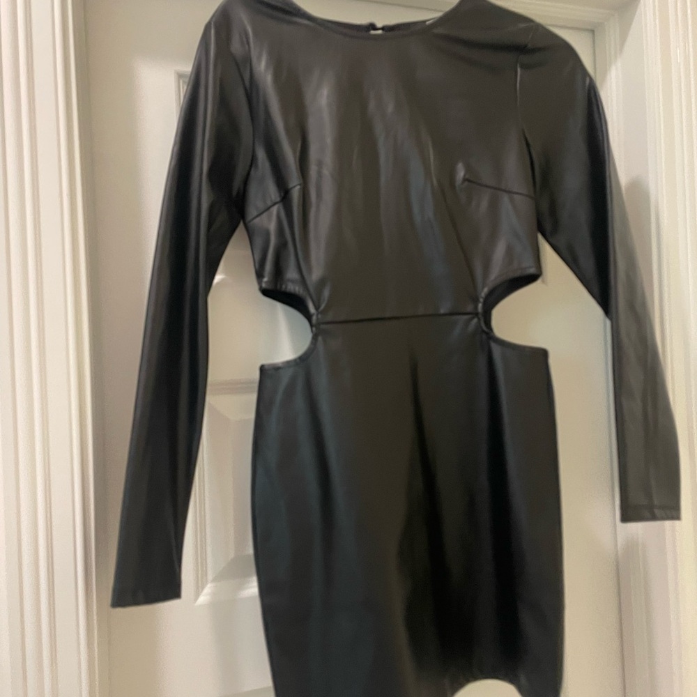 Forever 21 Black Asymmetrical Bodycon Dress